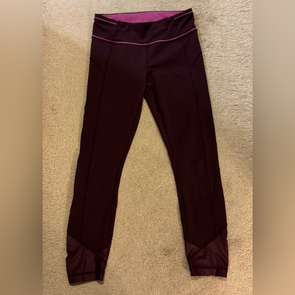 Lululemon Pace Queen‎ 7/8 Leggings Raspberry Pink Womens Size 6. - Picture 6 of 10